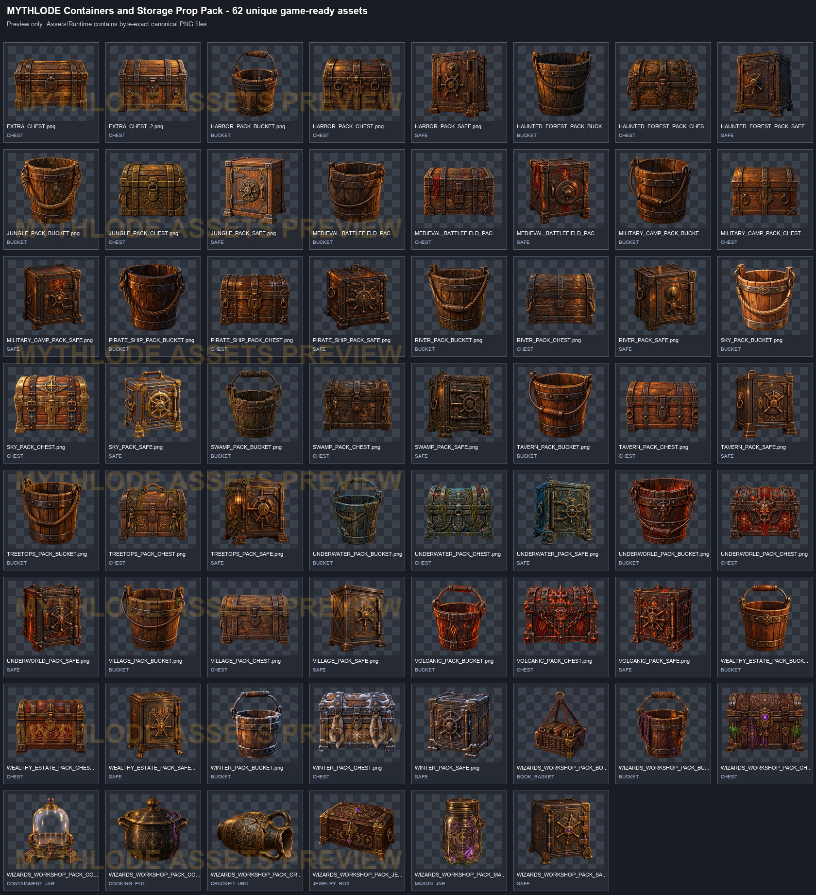 MYTHLODE Containers and Storage Prop Pack watermarked preview 1