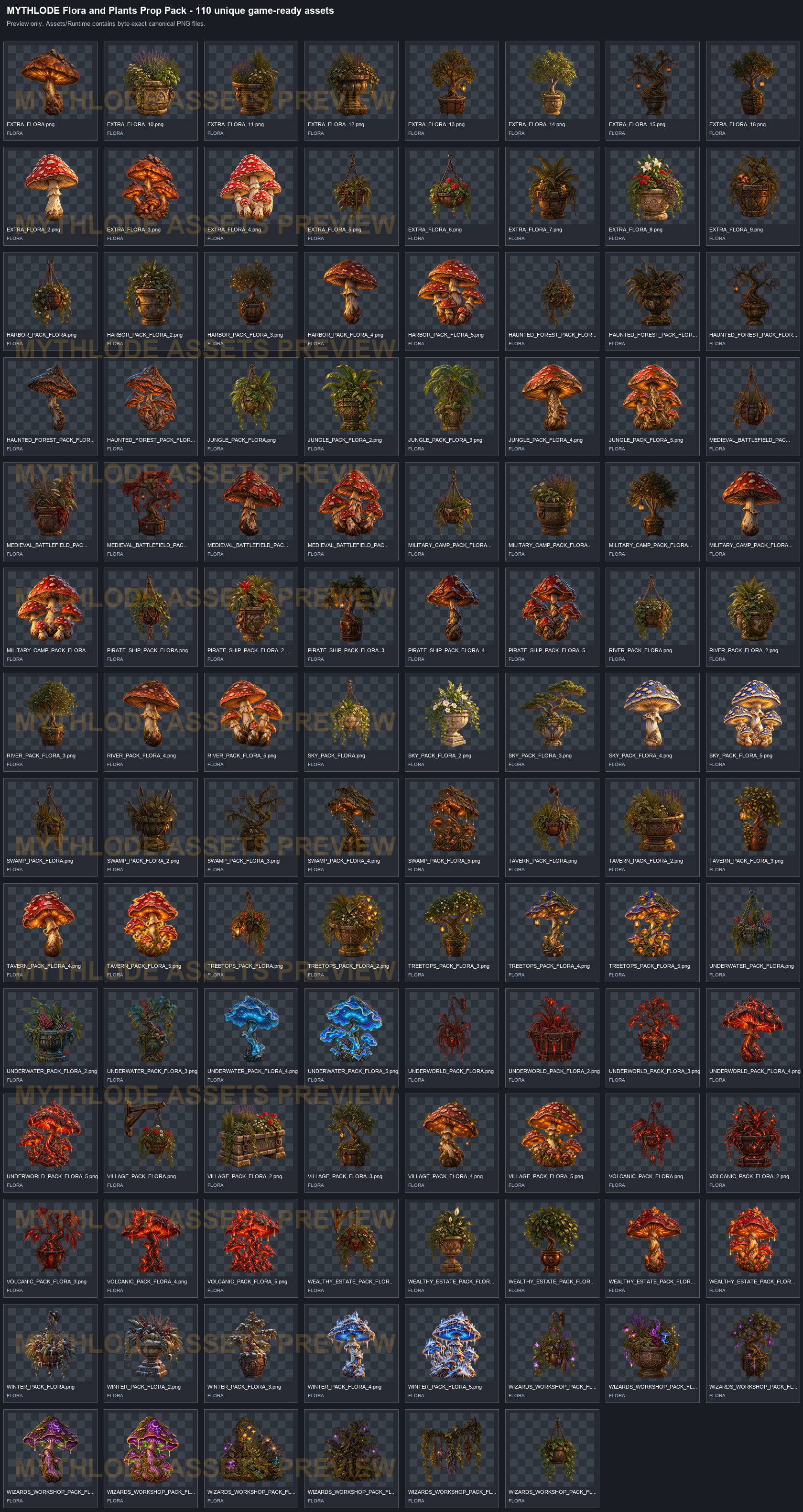 MYTHLODE Flora and Plants Prop Pack watermarked preview 1