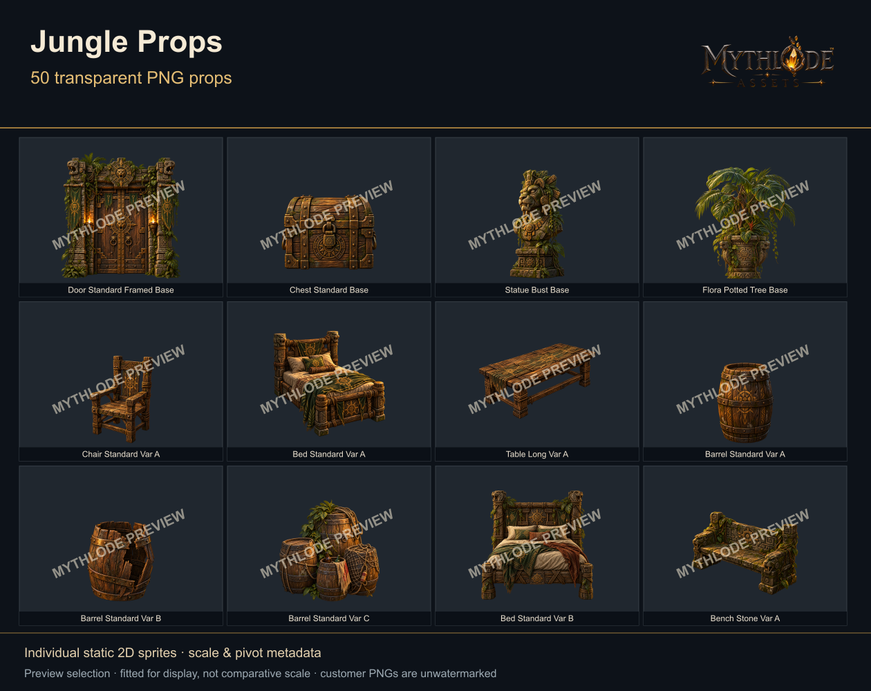 MYTHLODE Jungle Prop Pack watermarked cover selection