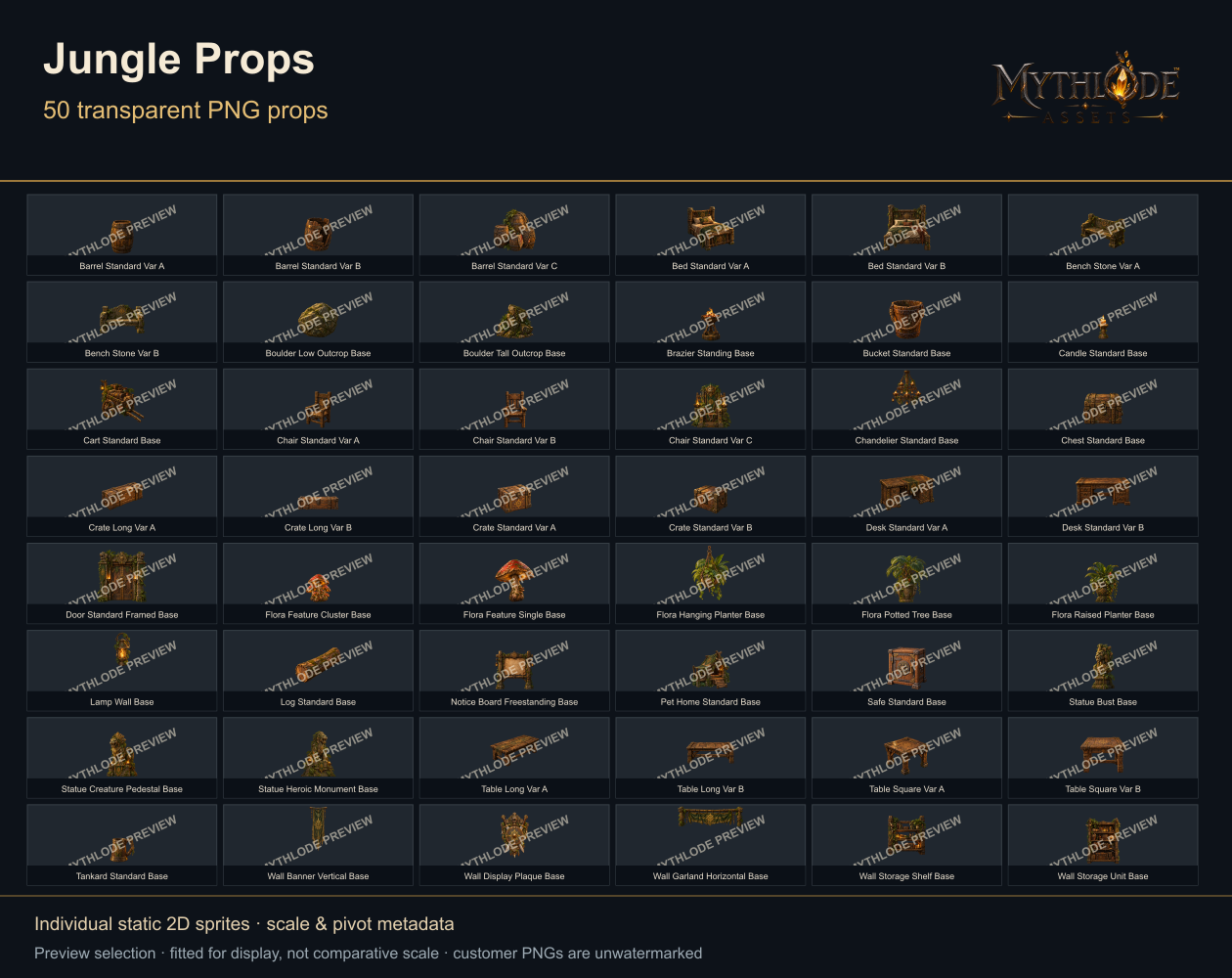 MYTHLODE Jungle Prop Pack watermarked gallery selection