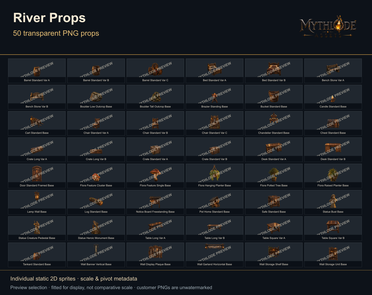MYTHLODE River Prop Pack watermarked gallery selection