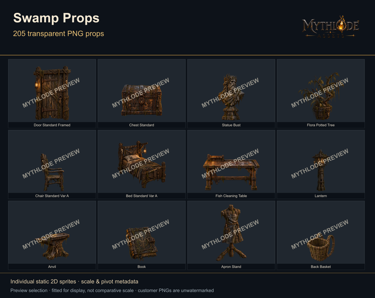 MYTHLODE Swamp Prop Pack watermarked cover selection