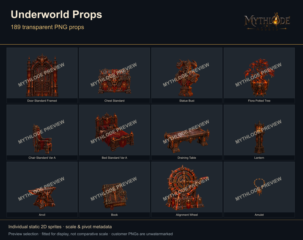 MYTHLODE Underworld Prop Pack watermarked cover selection