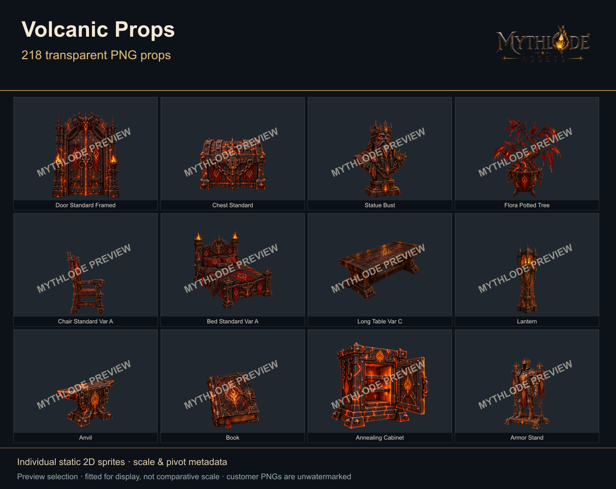 MYTHLODE Volcanic Prop Pack watermarked cover selection