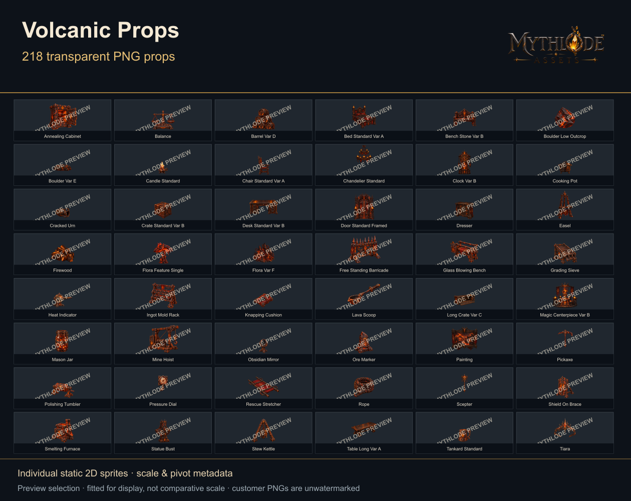 MYTHLODE Volcanic Prop Pack watermarked gallery selection